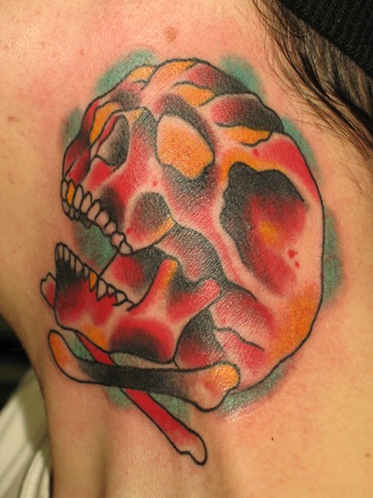 Tattoos - Dustin Golden - RED SKULL